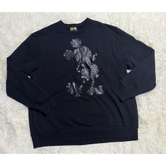 Disney Other - Disney Gold Collection Men Sweatshirt Mickey Mouse SIZE XL Black GUC